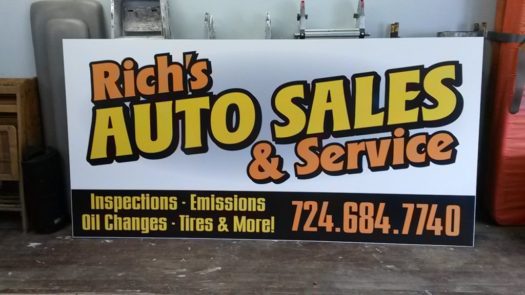 Rich’s Auto Sales Sign | Evans Graphics